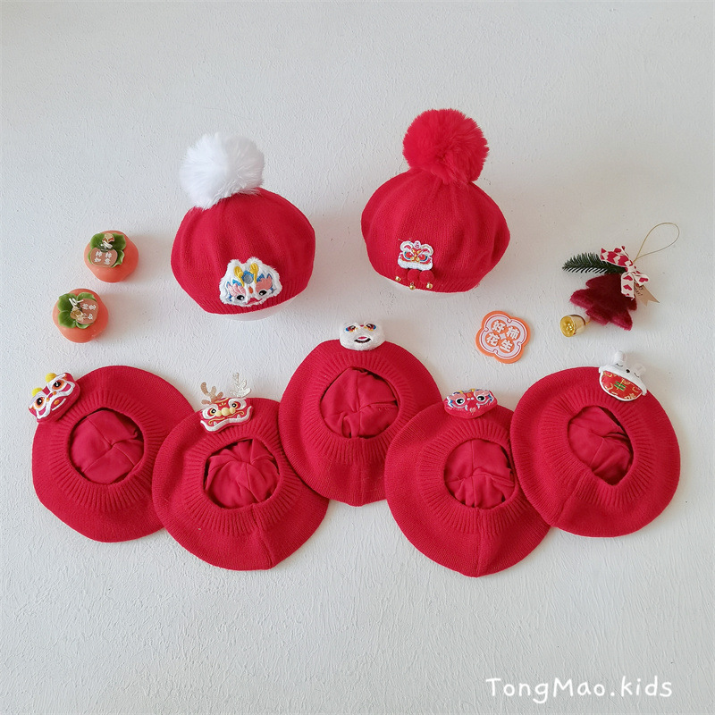 Children's knitted beret for men and women