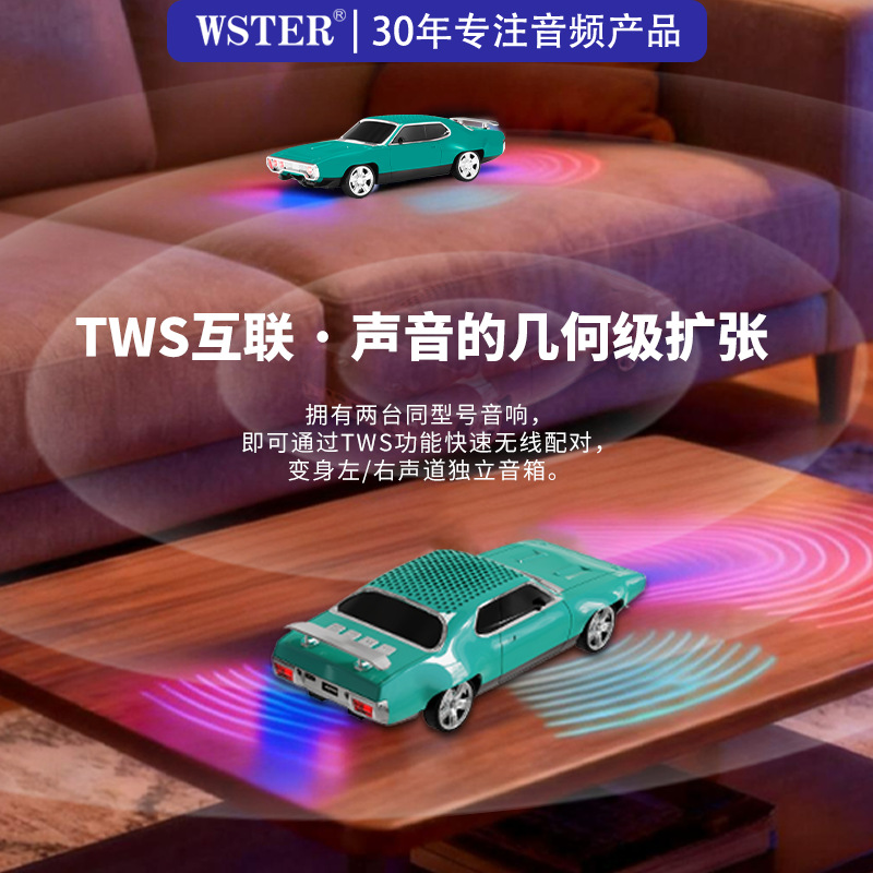 WS - 620 transfronterizo Plymouth coche Bluetooth sonido portátil regalo creativo decorativo de escritorio altavoz de tarjeta