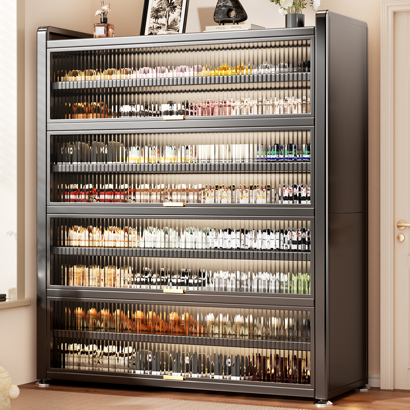 Steel Shoe Cabinet Storage Cabinet Integrated Against the Wall, Multi-Layer, Large Capacity, Dust-Proof Shoe Rack for Home Entrance Steel Shoe Cabinet Storage Cabinet Integrated Against the Wall, Multi-Layer, Large Capacity, Dust-Proof Shoe Rack for Home Entrance