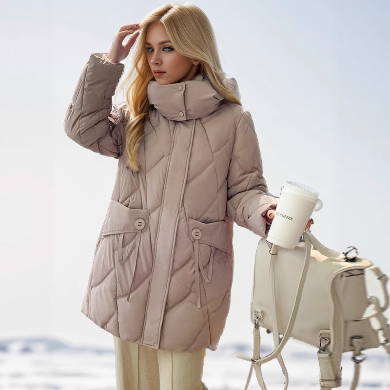 2025 nuevo estilo coreano de moda suelta y gruesa chaqueta de algodón con capuzas chaqueta de algodón de moda image 2