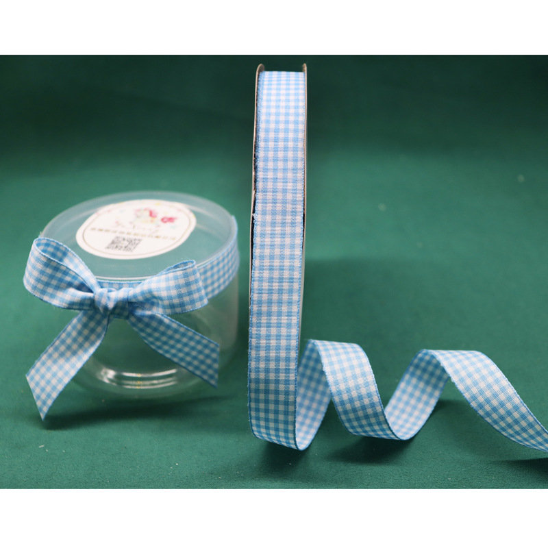 Pastoral estilo Plaid cinta de la torta de la cinta hecha a mano DIY material accesorios para el cabello cinta flor caja de regalo cinta de embalaje