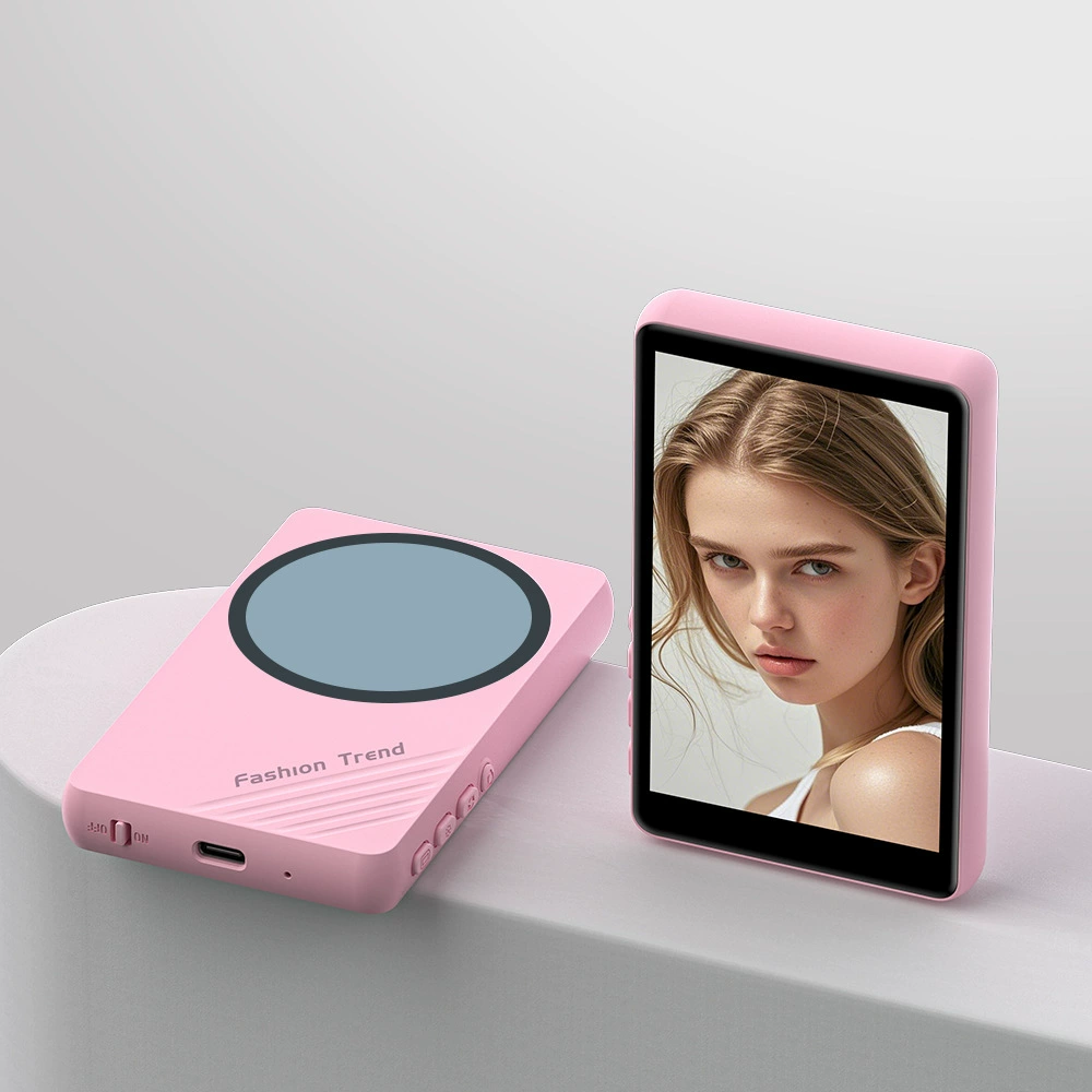 Magnetic Selfie Display with Fill Light, Mobile Vlog Mirror for Phone, Bluetooth Remote & Patterns