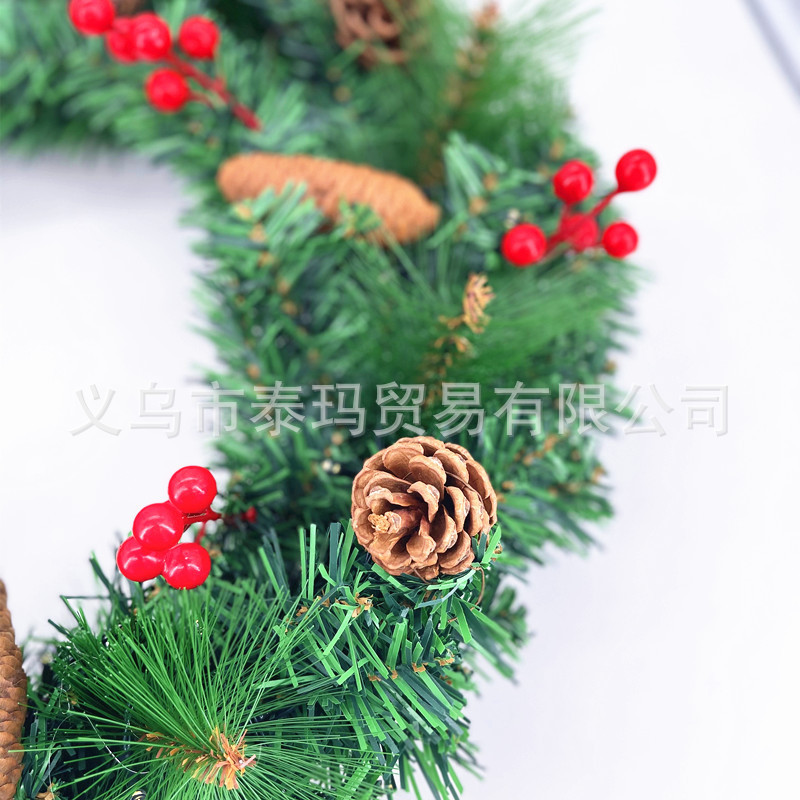111クリスマス装飾品シミュレーション赤果松果混合クリスマス花輪門掛ショーウインドー道具クリスマス花輪|undefined