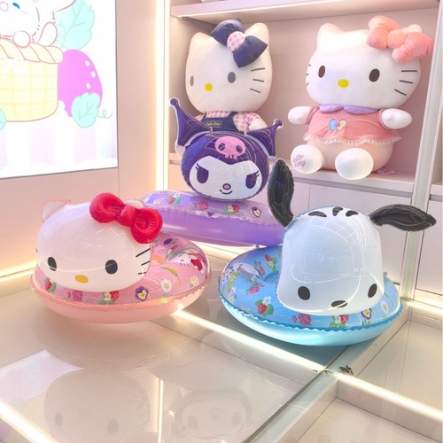 Sanrio official 3D floating pool ring, inflatable children's swim ring for both boys and girls, armpit float ring, cute baby seat ring