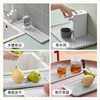 [Hen Doudou C] Creative multifunctional double -layer drain tray home day use fruit plate tea set shelf