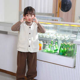 女童秋冬套装儿童新款洋气女宝宝炸街马甲上衣裤子打底衫三件套