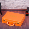 Factory direct selling orange -handed house delivery box PU cortex key data storage box gift packing box