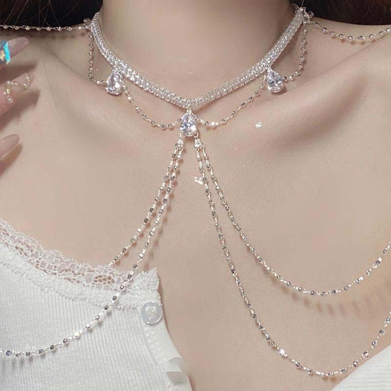 胸链比基尼bikini锁骨身体链子性感项链女配饰欧美潮链条批发镀金