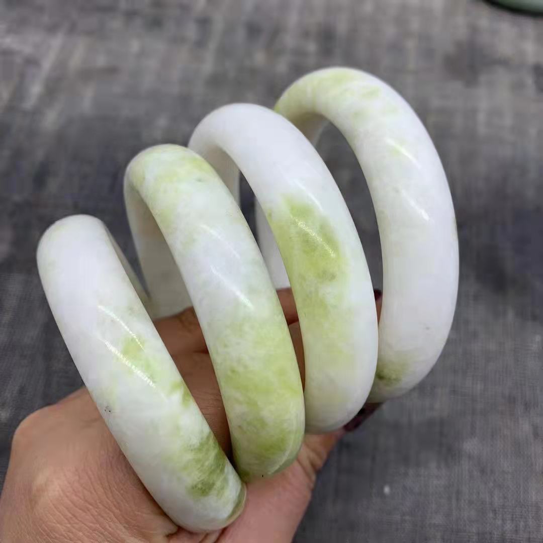 新款藍田玉手鐲天然玉鐲女式百搭款手飾直播會銷禮品工廠批發