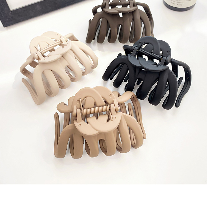 Elegant Solid Color Plastic Hair Claws display picture 4