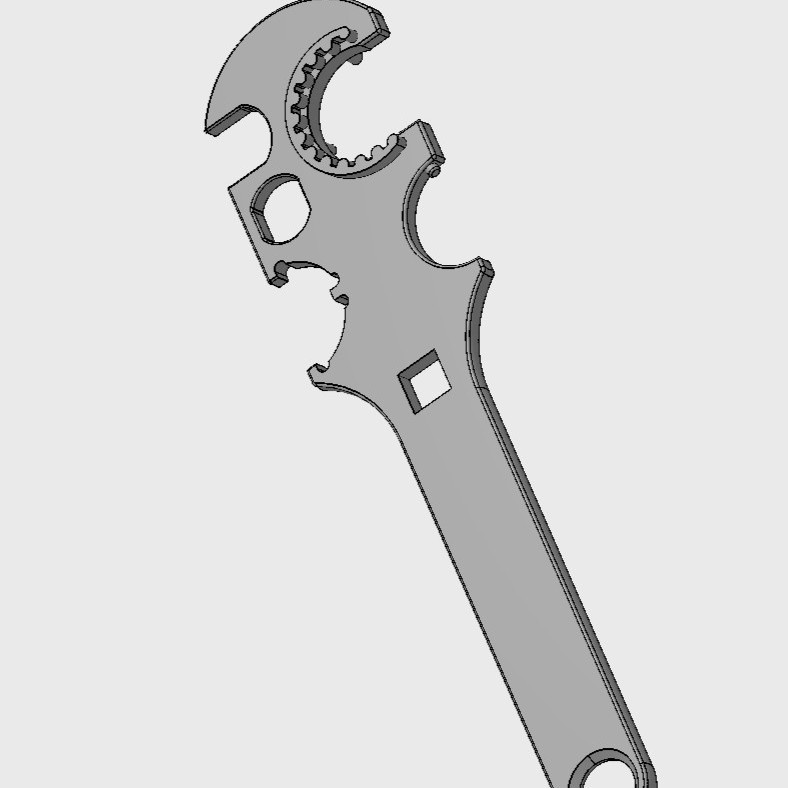 户外野战多功能组合扳手 高硬度AR15/M4工具全钢制金属大扳手