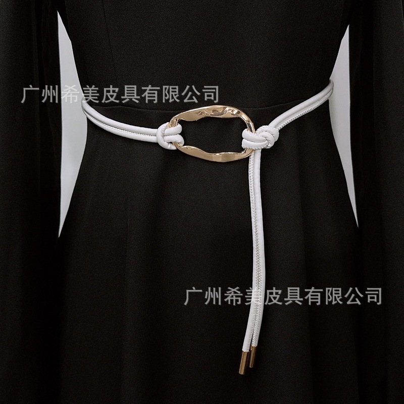 新款装饰打结腰带皮绳束腰女士连衣裙外套百搭时尚配饰皮带腰绳女|undefined