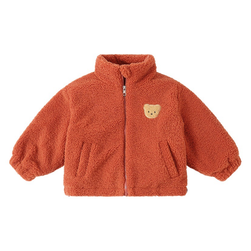 Suéter de Piel de Oso Nuevo 2025, Chaqueta Abrigada con Forro Polar para Niños, Otoño e Invierno, Estilo Coreano, Ropa para Niños y Niñas