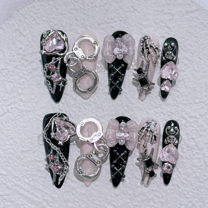 Mass-Produced Y2K Hot Girl Style Wearable Nails, Affordable and Versatile, Can Be Removed and Re-Worn with Ease, Ready-Made Nail Pieces Are Good