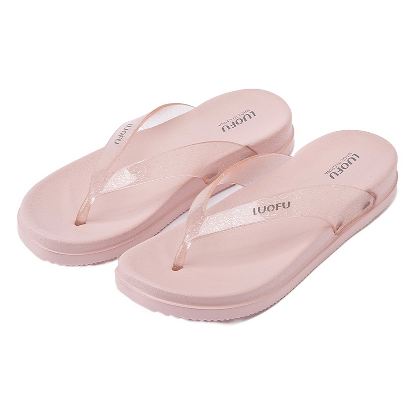 Holgazán de suela gruesa flip-flops zapatos de mujer hogar desgaste al aire libre nuevo verano cuña vacaciones flip-flops zapatos de playa