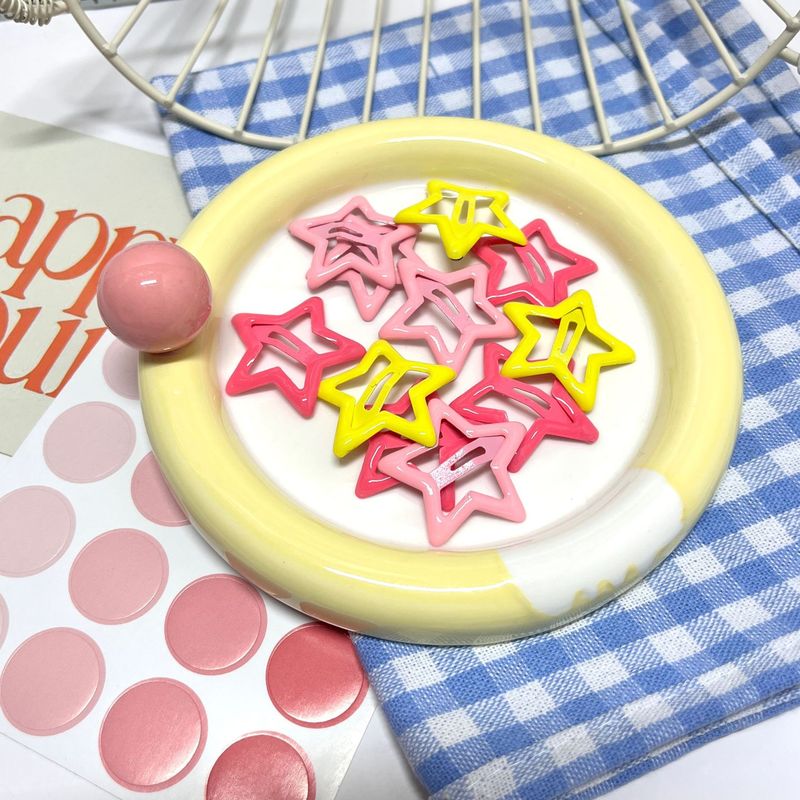 Factory Direct Batch Kidsren's Y2K Pure Color Dopamine Star Hairpin Five-Pointed Star Hairpin Bangs Clip Bb Clip Hairpin Factory Direct Batch Kidsren's Y2K Pure Color Dopamine Star Hairpin Five-Pointed Star Hairpin Bangs Clip Bb Clip Hairpin