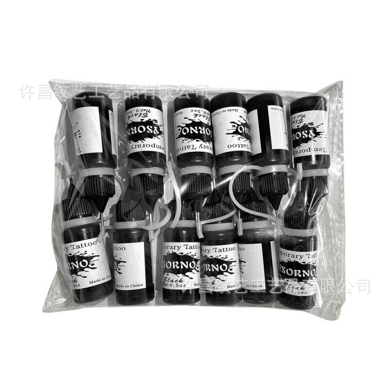 Tattoo Juice Ink Temporary Pigment Glue Color 10m Semi-Permanent Long-Lasting Waterproof Sweat-Proof Trendy Washable
