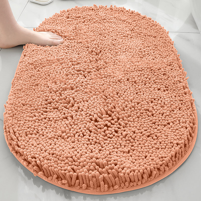 TEMU venta caliente esterillas de piso de cheneil de espesamiento alfombra de absorción de agua fuerte alfombra de puerta antideslizante inodoro alfombra de cama cama image 38