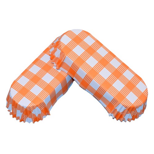 Factory Direct Hot Dog Rectangle Ship-Shaped Baking Cup Wholesale High-Temperature Resistant Bread Tray Windmill Coated Cup