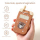 Mini wooden mobile phone model baby appease interest training educational simulation toy bear wooden flip phone