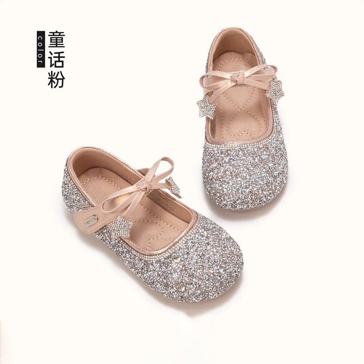 Zapatos de princesa para niñas zapatos de cuero para niños 2026 nuevo primavera y otoño zapatos de cristal para niñas con suela suave zapatos de moda image 8