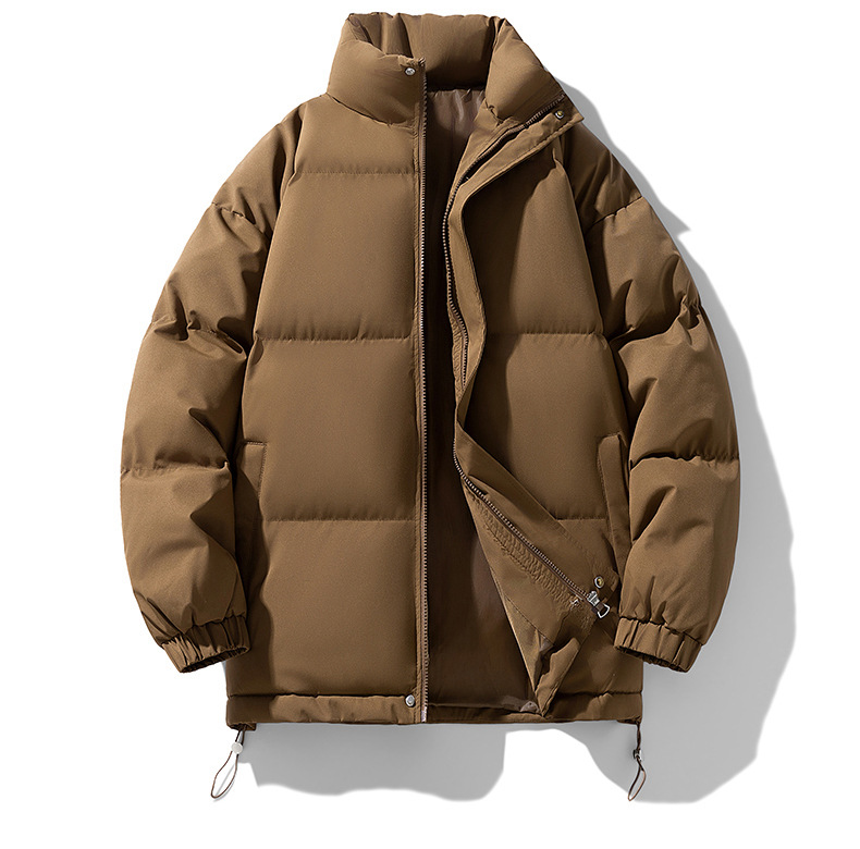 Stehkragen Herrenmantel Winter 2024 Neues Brot Amerikanische Trendmarke Baumwolljacke Paar-Outfit_voghion.com