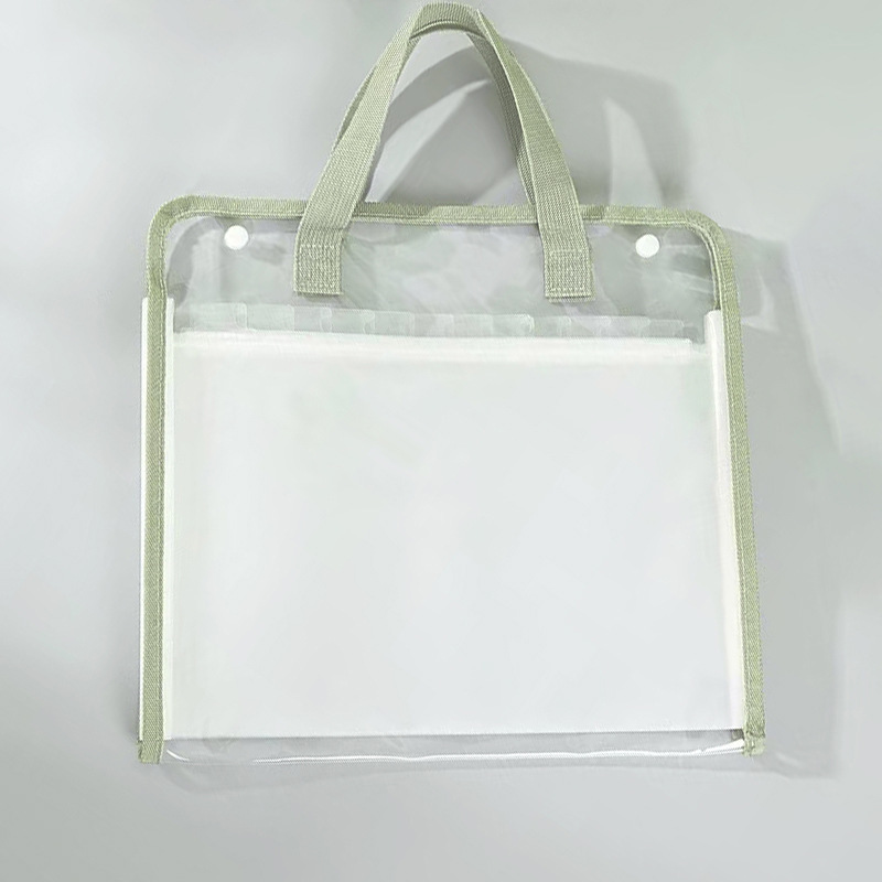 A4 carpeta de bolsa de papel de prueba transparente 13 capa de gran capacidad paquete de órgano impermeable de PVC bolsa de almacenamiento de datos de papel de prueba de estudiantes