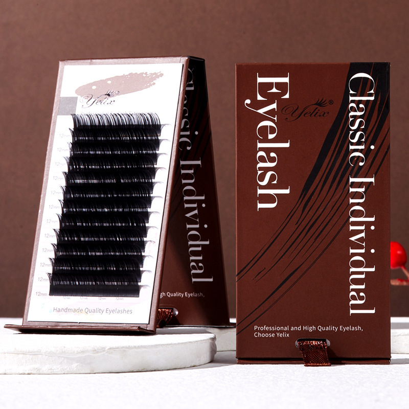 Fábrica de pestañas tienda de pestañas al por mayor simple suave falsa pestañas naturales densas ultra suave mate injerto pestañas redondas