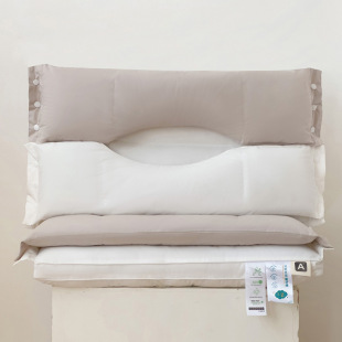 All-Cotton Sleeping Pillow, Double-Layer 2-in-1 Neck Protection and Beauty Traction Pillow Core, Stretches Without Pressing the Face or Ears, Single-Person Pillow