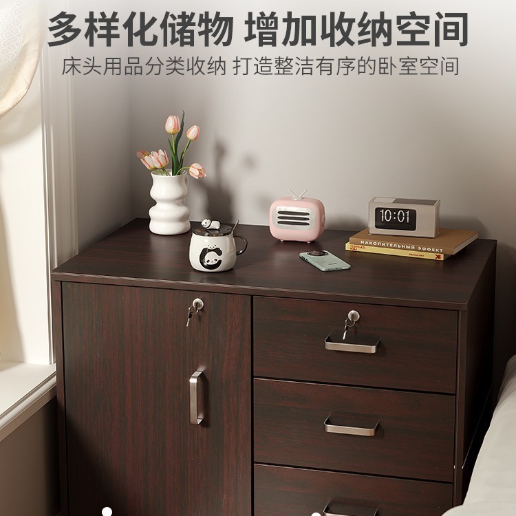 床头柜子落地储物柜大尺寸简约现代收纳柜家用卧室简易床边置物柜|undefined