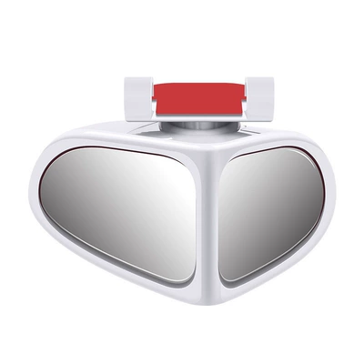 Large field of view rear view auxiliary mirror: reflection, designed to reduce blind spots, and
