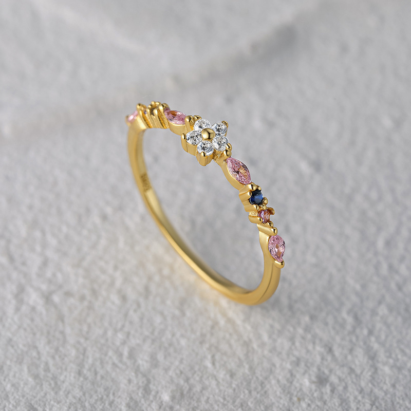6g Weight Zircon Inlay Material Rings Classification 1 Piece Quantity Daily Occasion 925 Sterling Silver Material Geometric Pattern Women'S Gender Inlay Design Simple Style Style 925 Sterling Silver Zircon Geometric Rings 13