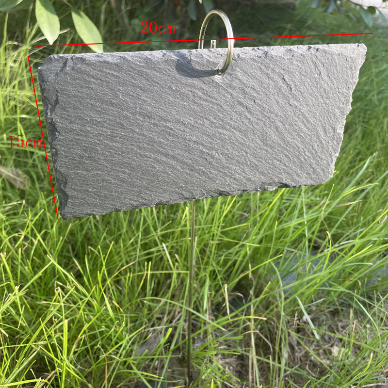 Fabricantes mayoristas etiquetas de plantas de pizarra etiquetas de flores etiquetas de árboles frutales etiquetas de acero inoxidable jardín