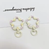 Beige (flower rotating spring buckle)