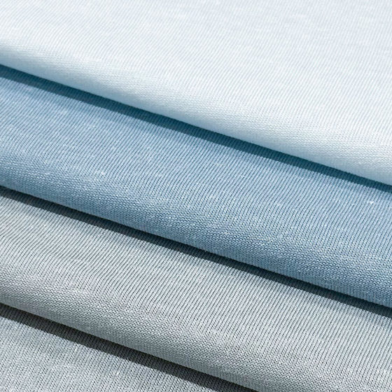 Gao Pin No.1 40 Linen Cotton Plain Fabric 190g Lyocell Linen Cotton Fabric Summer T-shirt Fabric