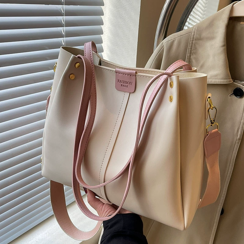 Capacious summer one-shoulder bag, straps, shoulder bag, for students