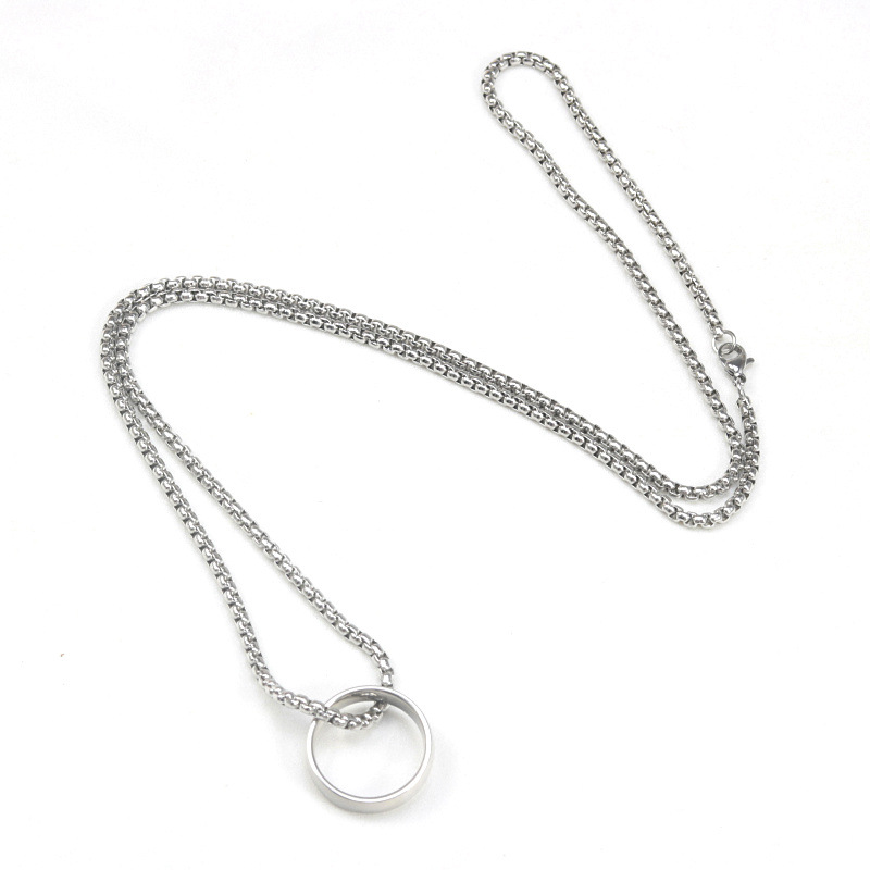 Simple Style Geometric Stainless Steel Plating Menu0027S Pendant Necklace