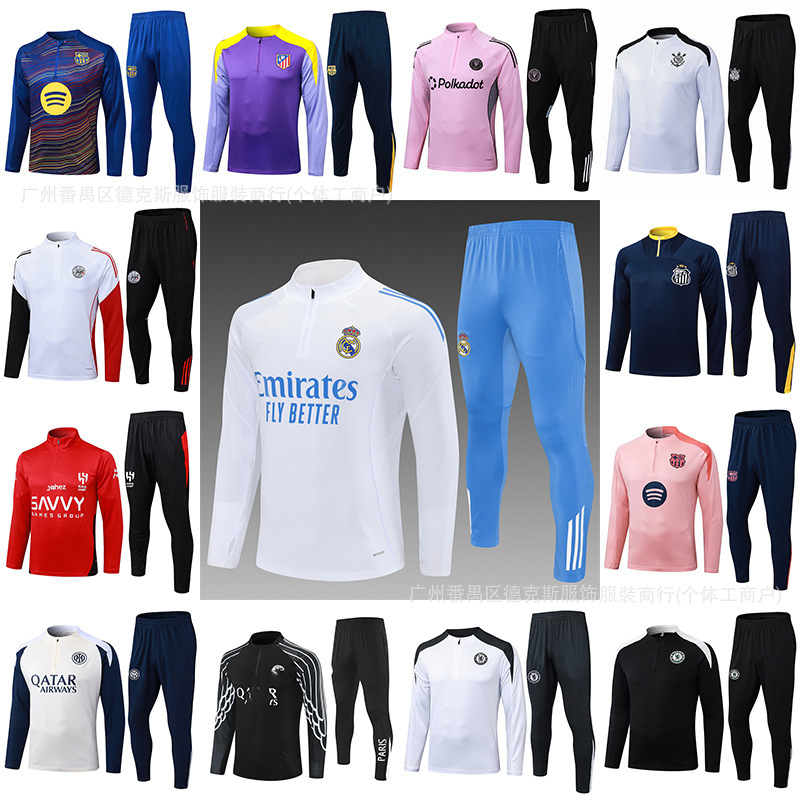 2526 half-zip training suit Barcelona Man United Juventus Man City Real Madrid Ajax Liverpool Atletico Madrid Paris jersey 2526 half-zip training suit Barcelona Man United Juventus Man City Real Madrid Ajax Liverpool Atletico Madrid Paris jersey