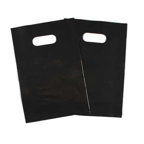 Flat mouth portable packaging bag shopping bag plastic portable custom advertising clothing bag logo customization