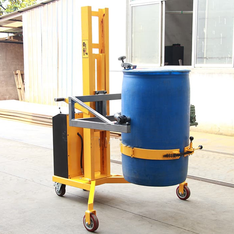 多用半自动直角卸料翻转堆高车200升托盘油桶倒料搬运叉车可倾式
