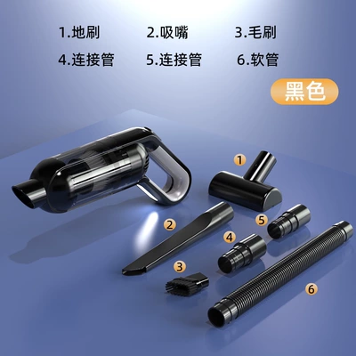 Factory Direct Supply Cordless Handheld Vacuum Cleaner for Car and Home Use, Portable with Strong Suction, Small Car Vacuum Cleaner (Tozsoranlar) - zy-3701-c-wireless-black-2000mah2