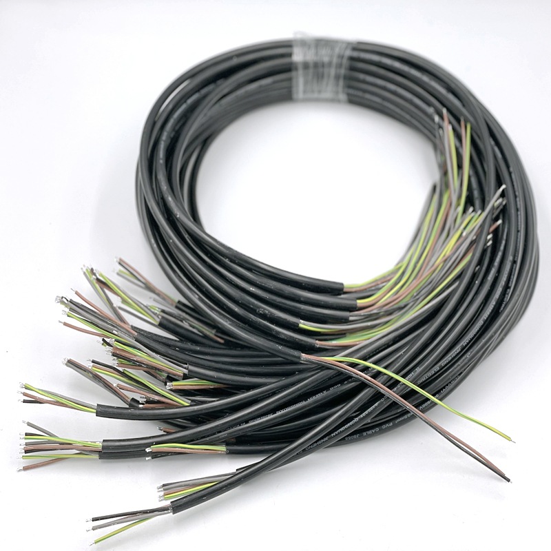 RVV电源线 2芯3芯4芯0.5 0.75平方护套线过粉线加工裁线剥皮上锡