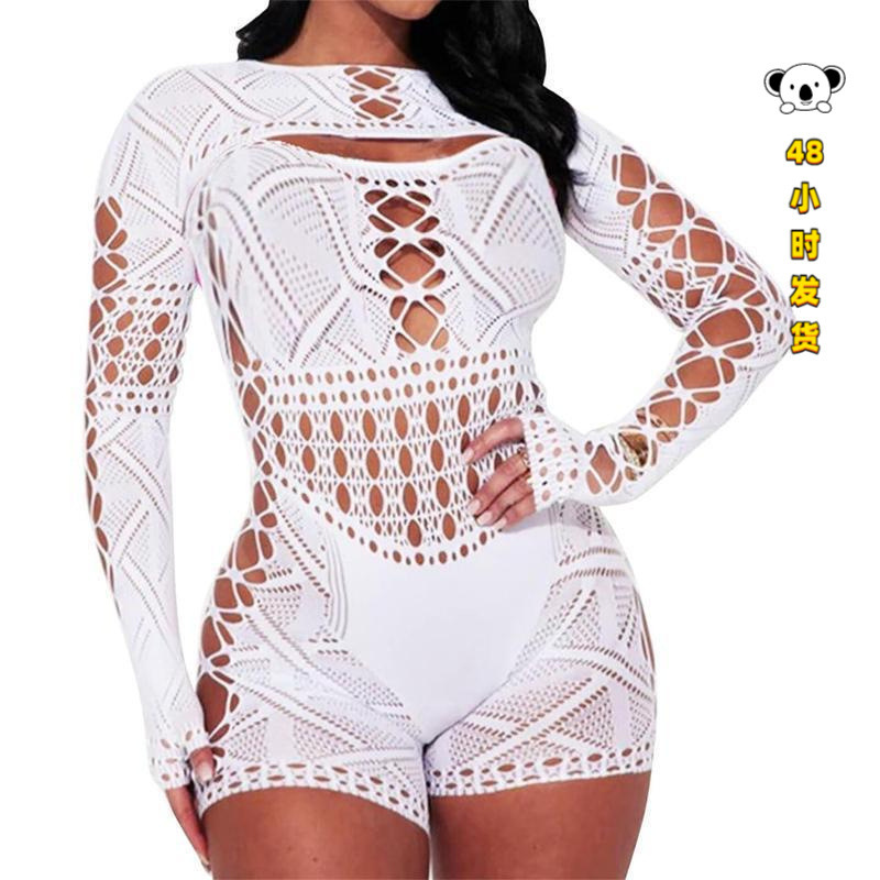 P 38544 Lace Knit Jumpsuit Lace knitted jumpsuit P 38544 Lace Knit Jumpsuit Lace knitted jumpsuit
