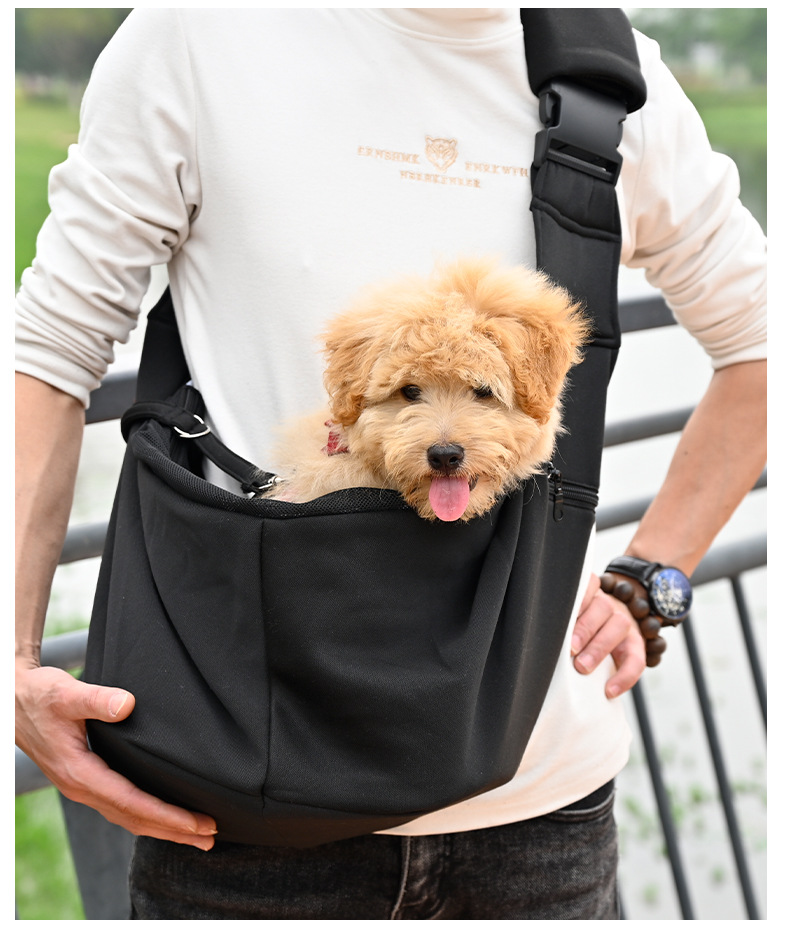 军绿色有肩垫加底板宠物单肩包-12