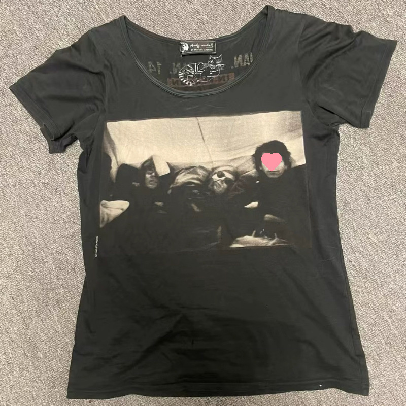 [Decadent Man] American-Style Independent Hg Hysteria Hedi Style Short-Sleeve Visual T-Shirt for Men and Women, Summer