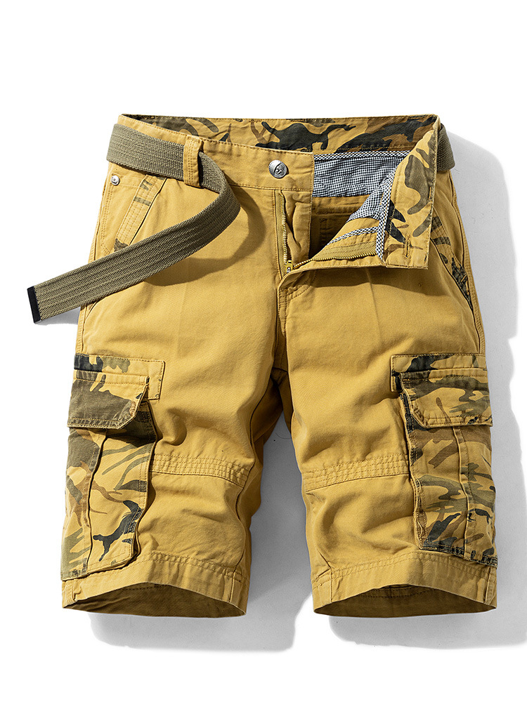 Pantalones cortos cargo para hombre 2025, estilo japonés, holgados, de algodón puro, informales, de longitud media, ropa de marca de moda en Amazon, pantalones para hombre