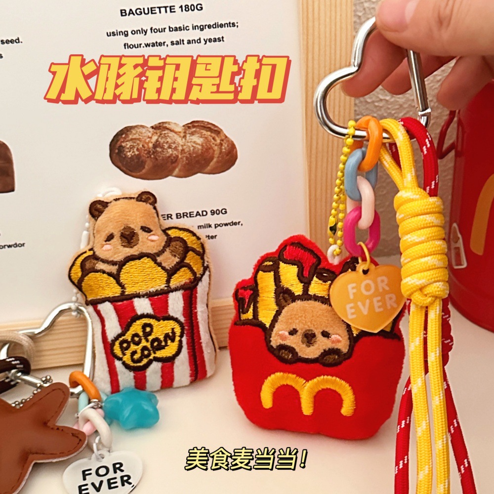 Creativo gourmet muñeca de cerdos colgante lindos colgante de peluche llavero colgante pareja amigos pequeños regalos colgante al por mayor