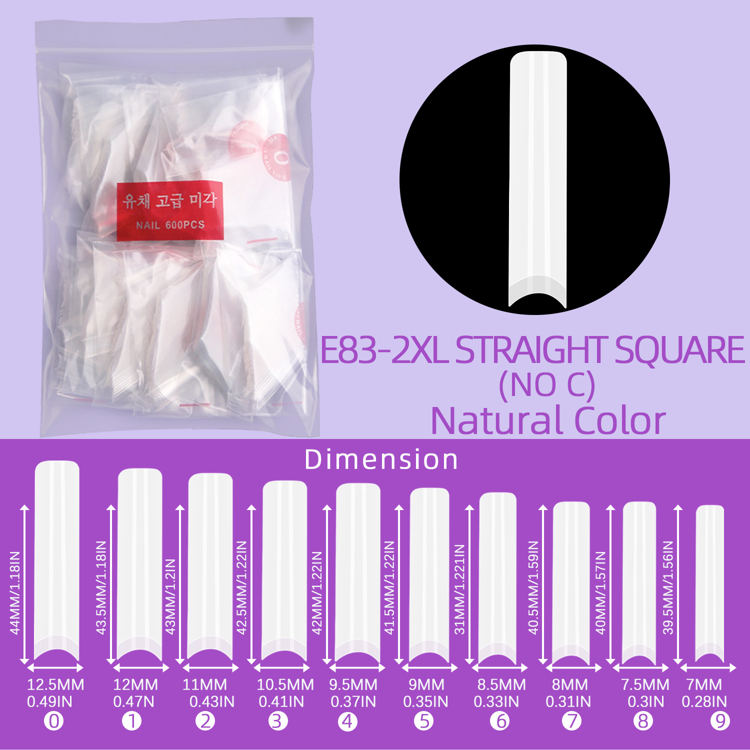 NO tubo de agua C clavo 500 piezas naturales