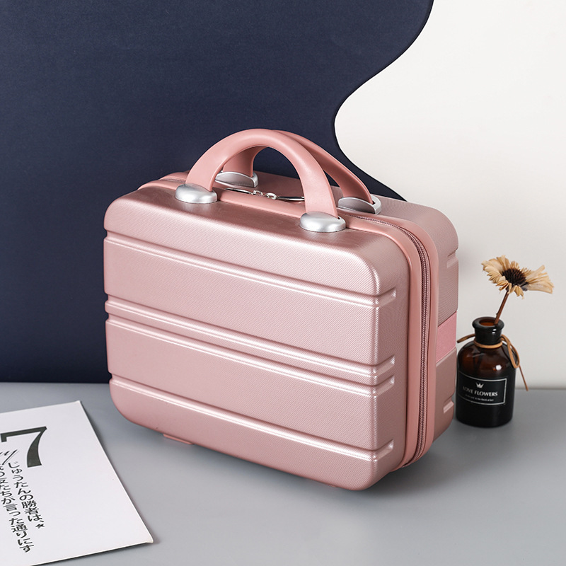 Mayorista de 7 pulgadas 14 pulgadas con patrón de logotipo maleta ABS maquillaje caja de embarque de mano bolsa de viaje maleta