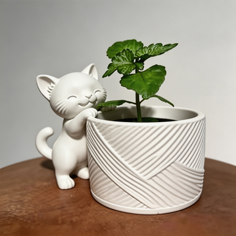3D printed new and popular cat pen holder ornaments for decorating high aesthetic and soothing office and computer desks 3D printed new and popular cat pen holder ornaments for decorating high aesthetic and soothing office and computer desks